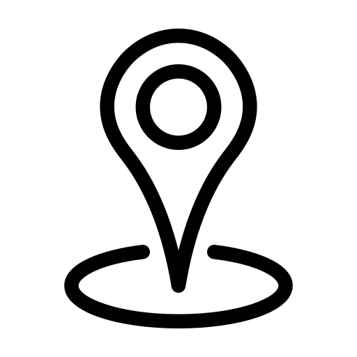 location Icon eines beschädigten Hauses